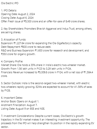 ola IPO