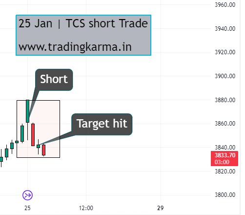 TCS intraday chart